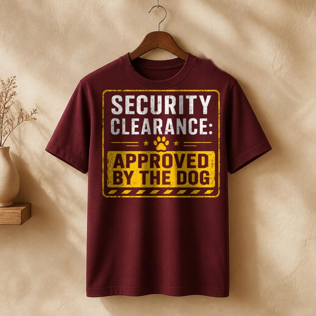 Security Clearance: Approved By The Dog Tee — view 2