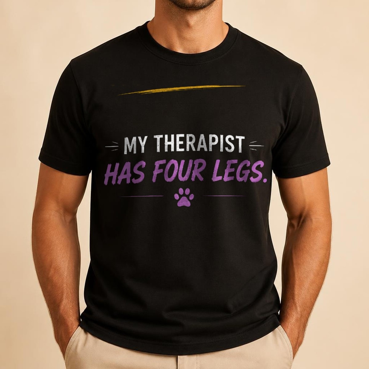 My Therapist Has Four Legs Tee — view 3