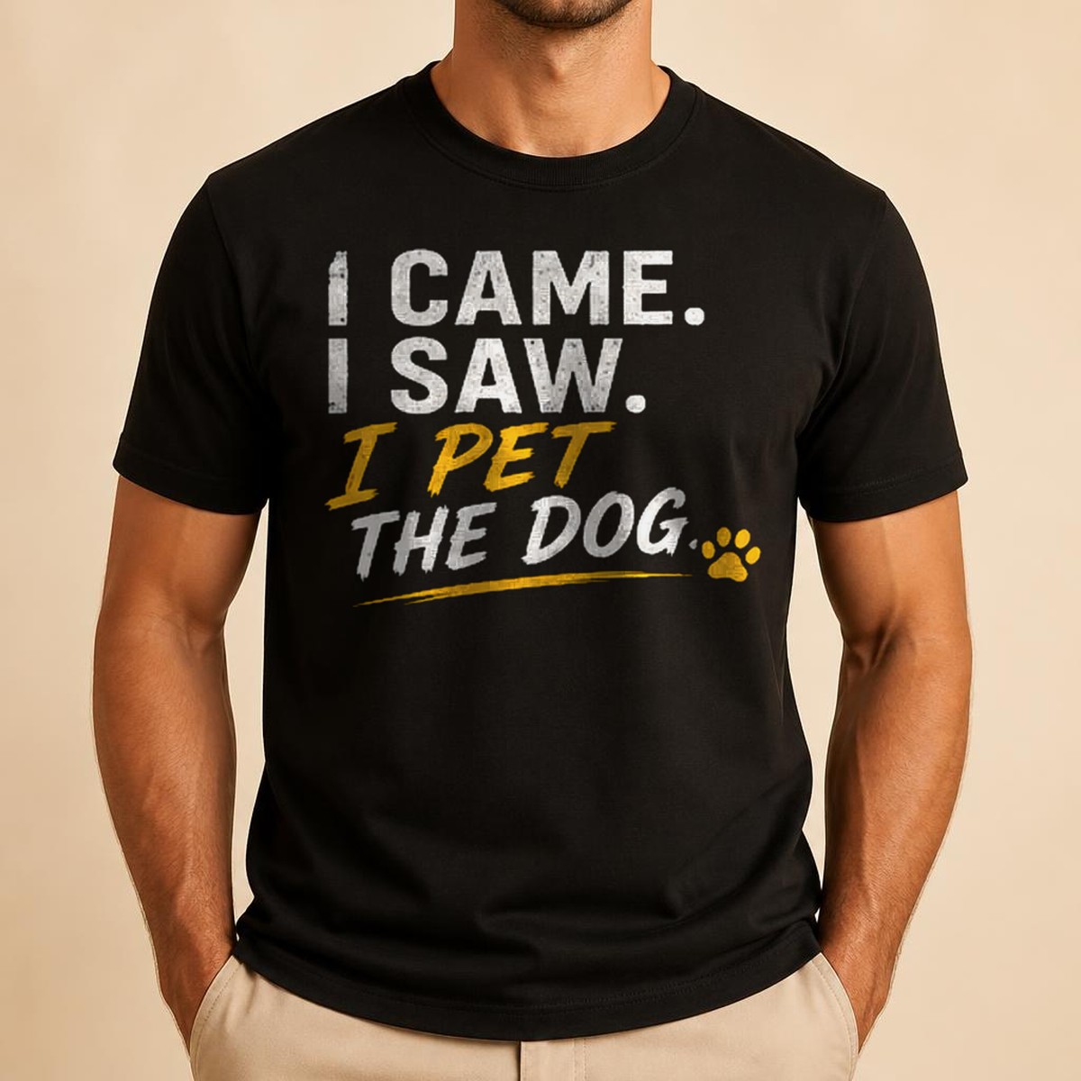 I Came. I Saw. I Pet The Dog. Tee — view 3