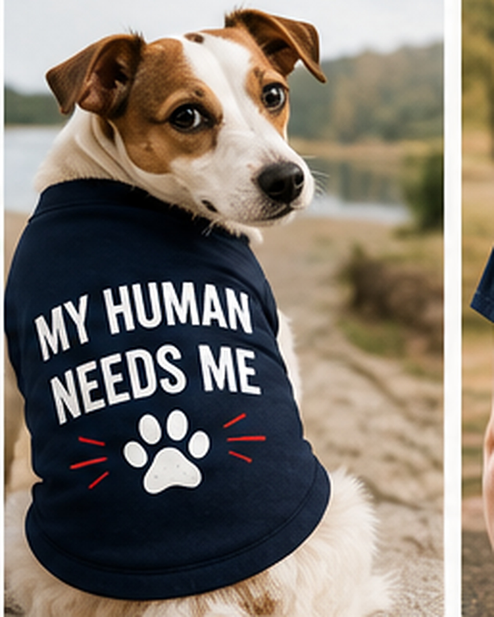 My Human Needs Me Set — dog piece