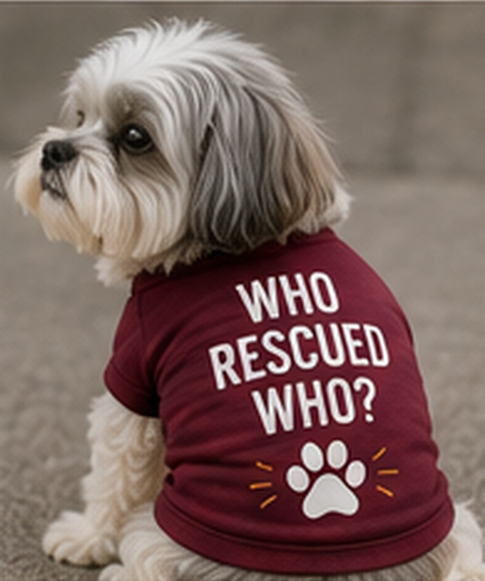 Who Rescued Who Set — dog piece