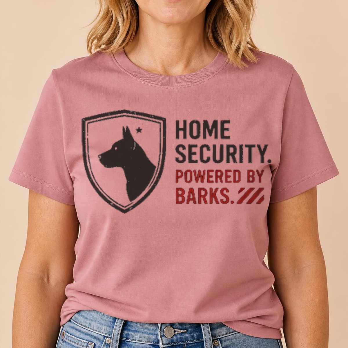 Home Security Powered By Barks Tee — view 3