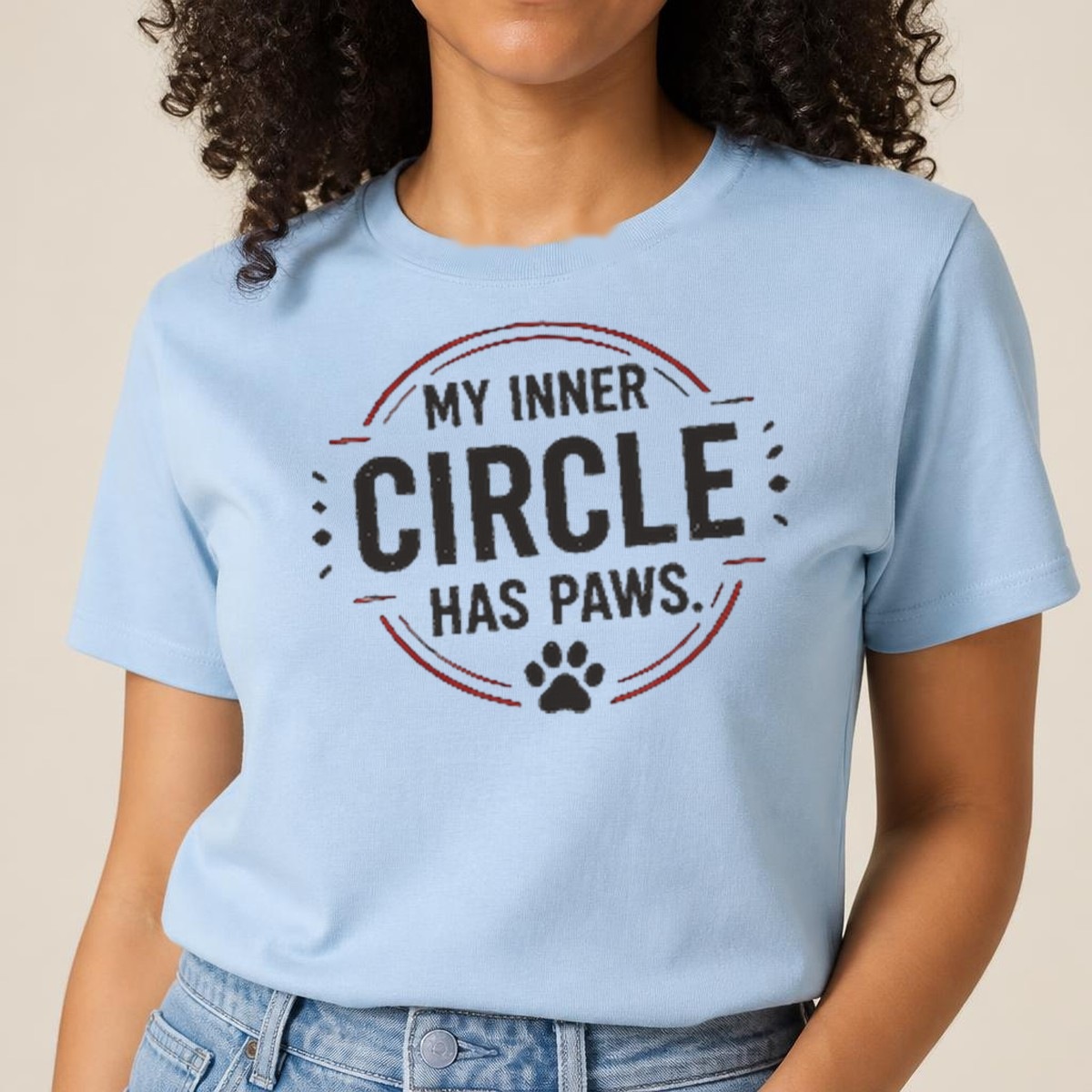 My Inner Circle Has Paws Tee — view 3