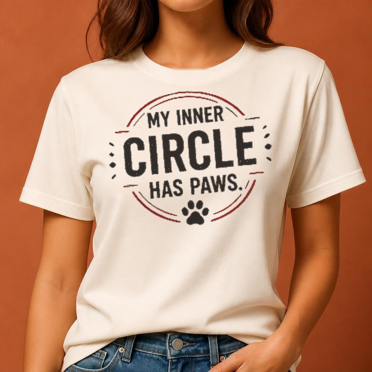 My Inner Circle Has Paws Tee — view 2
