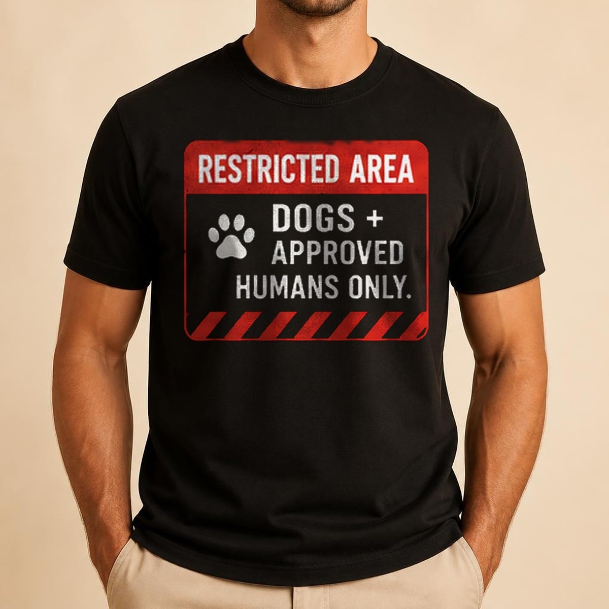 Restricted Area — Dogs + Approved Humans Tee