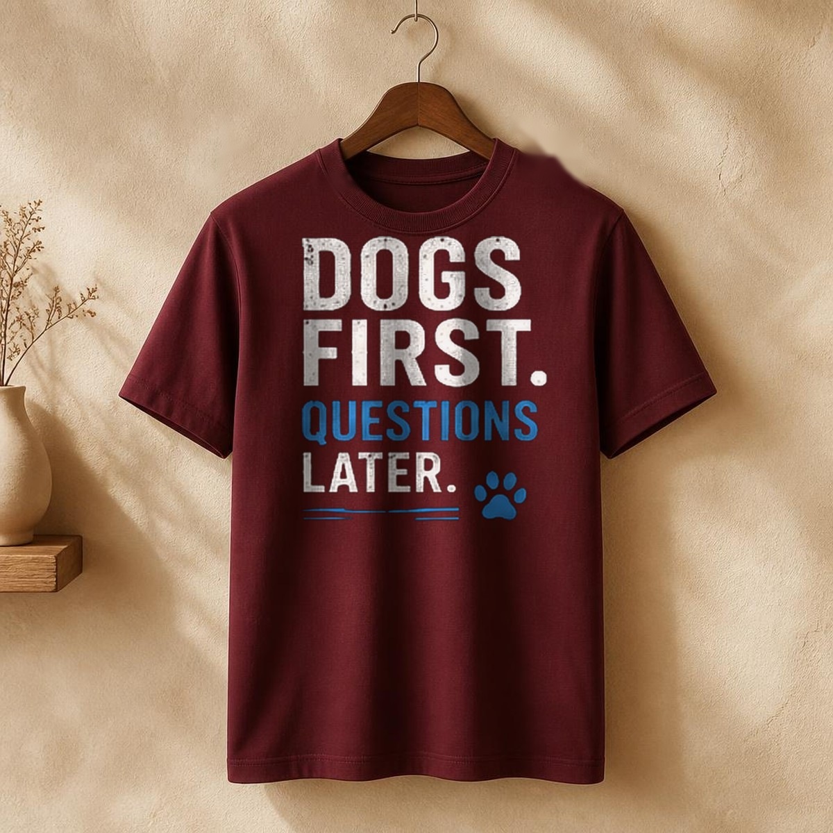 Dogs First. Questions Later. Tee — view 2